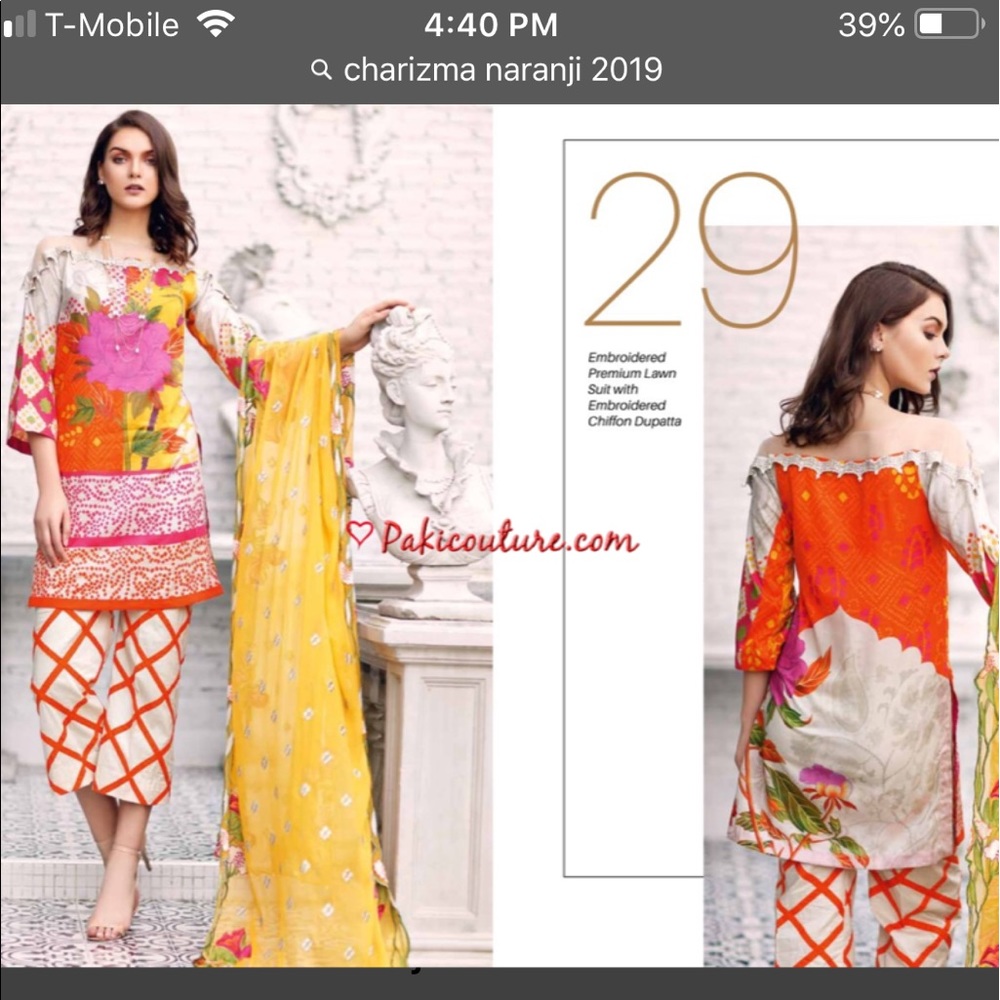 Pakistani Designer charizma collection
